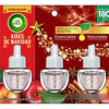 3 Aromatizadores Repuesto Electrico Air Wick Manzana Canela