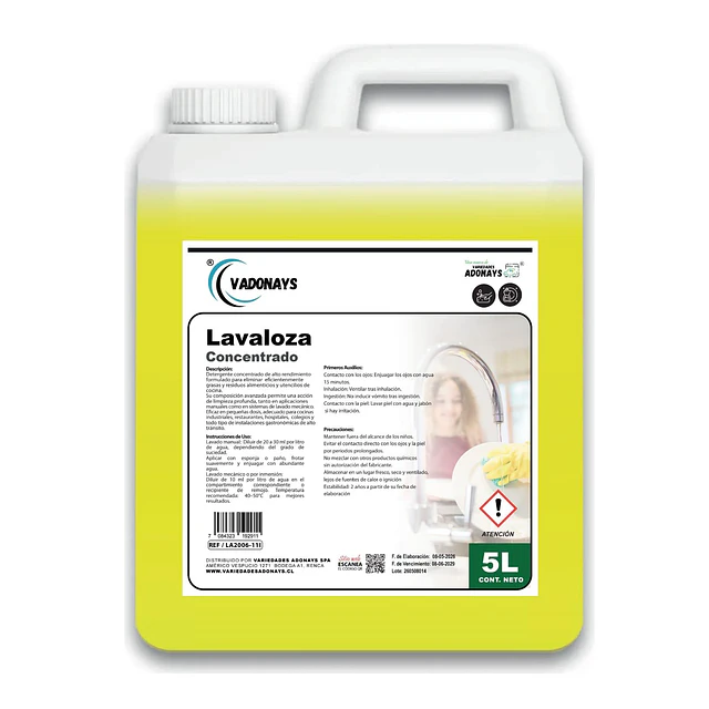 Lavalozas Concentrado Vadonays 5 Litros