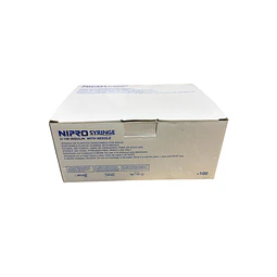 Jeringa Desechable Nipro 1ml Insulina 29g X 1/2 Caja 100 Unidades
