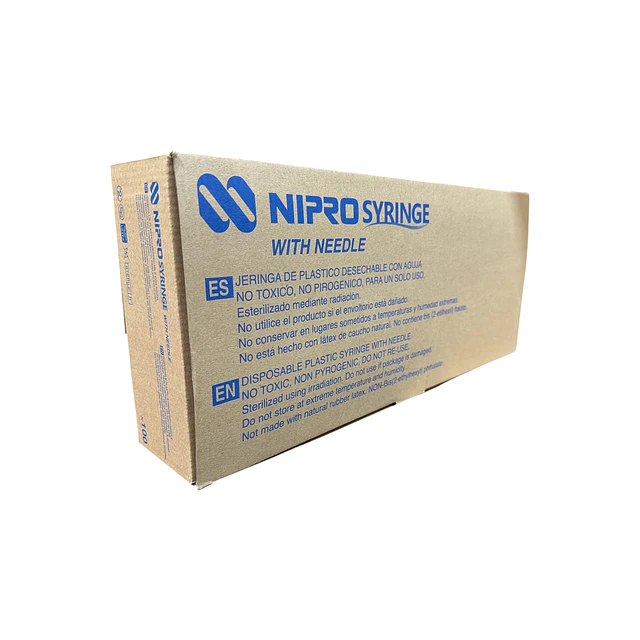 Jeringa Desechable Nipro 5ml Luer Slip 21g x 1 1/2 Caja 100 Unidades
