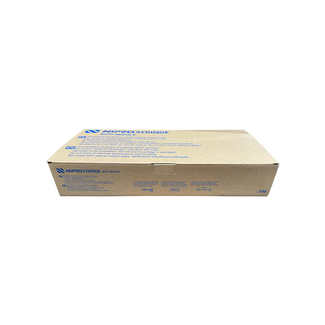 Jeringa Desechable Nipro 5ml Luer Slip 21g x 1 1/2 Caja 100 Unidades