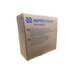Jeringa Desechable Nipro 3ml Luer Lock 21g X 1 1/2 Caja 100 Unidades