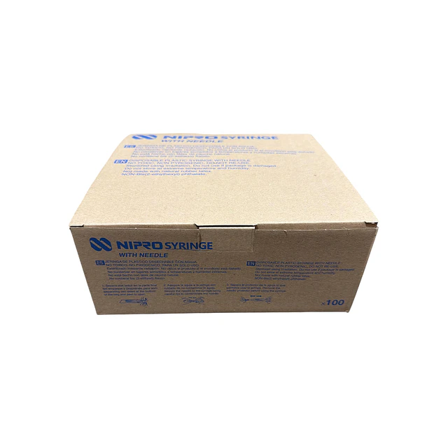 Jeringa Desechable Nipro 3ml Luer Lock 21g X 1 1/2 Caja 100 Unidades