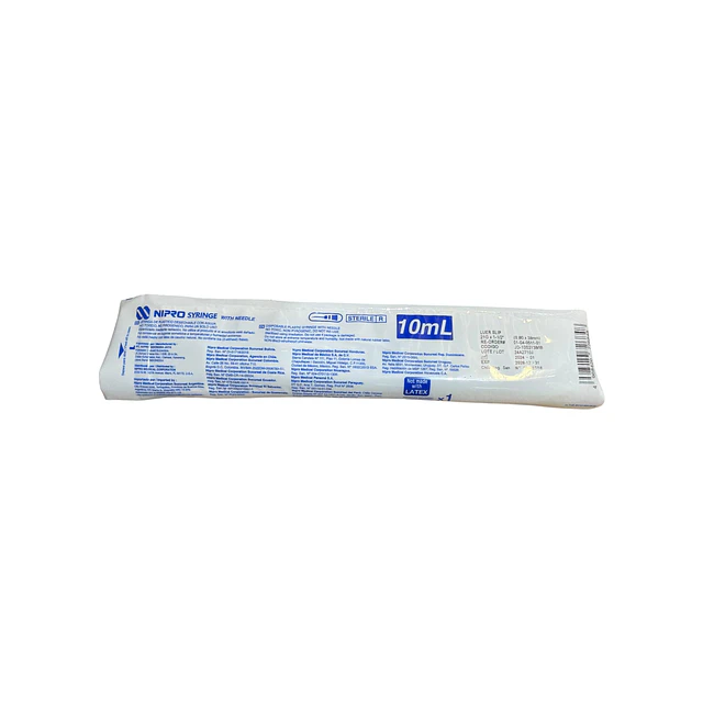 Jeringa Desechable Nipro 10ml Luer slip 21g X 1 1/2 Caja 100 Unidades