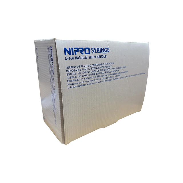 Jeringa Desechable Nipro 1ml Insulina 31g X 5/16 Caja 100 Unidades