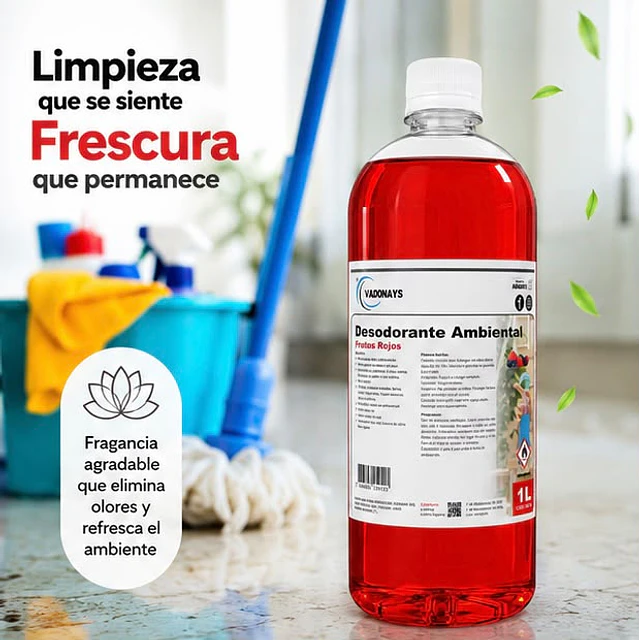 Desodorante Ambiental Vadonays Frutos Rojos 1000ml