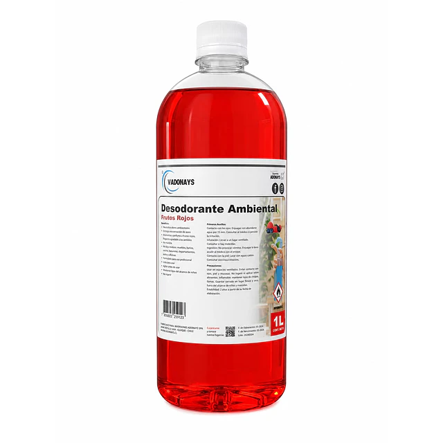 Desodorante Ambiental Vadonays Frutos Rojos 1000ml
