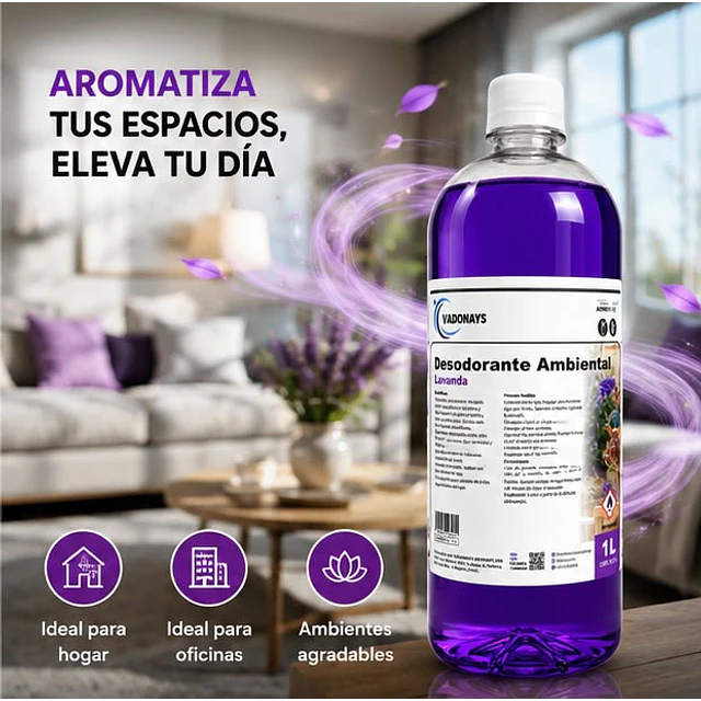 Desodorante Ambiental Vadonays Lavanda 1000ml