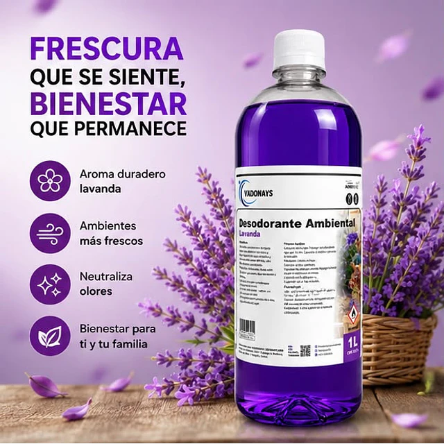 Desodorante Ambiental Vadonays Lavanda 1000ml