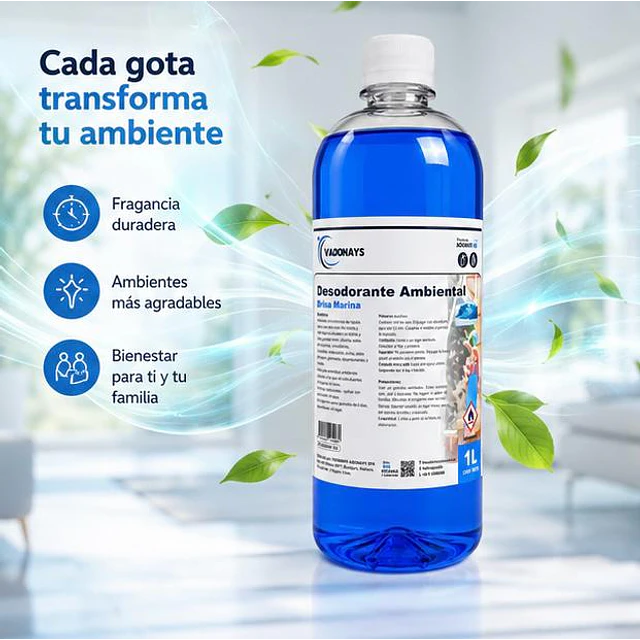Desodorante Ambiental Vadonays Brisa Marina 1000ml