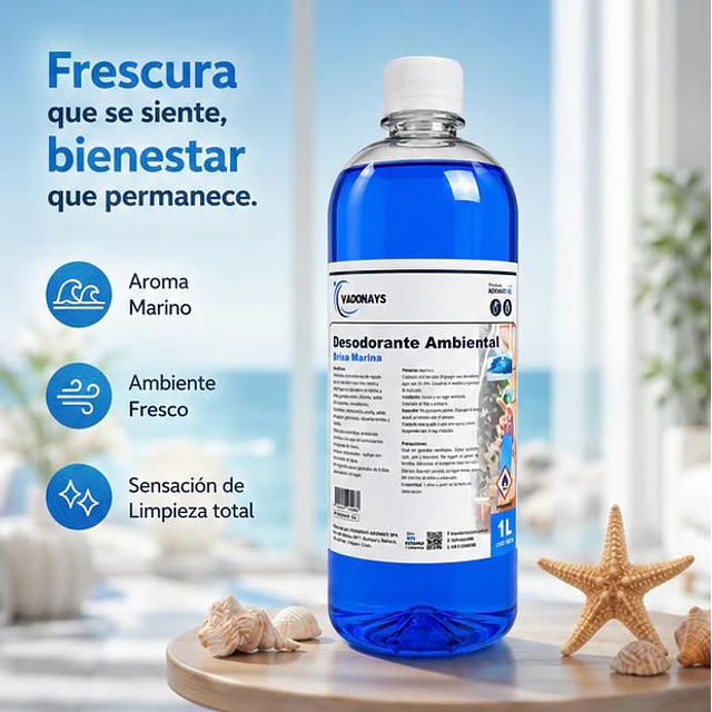 Desodorante Ambiental Vadonays Brisa Marina 1000ml