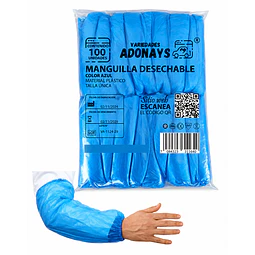 Manguillas Desechables Azul 100 Unidades