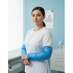 Manguillas Desechables Azul 100 Unidades