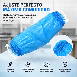 Manguillas Desechables Azul 100 Unidades