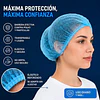 Cofias Desechables Azul 100 Unidades