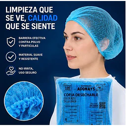 Cofias Desechables Blanca 100 Unidades