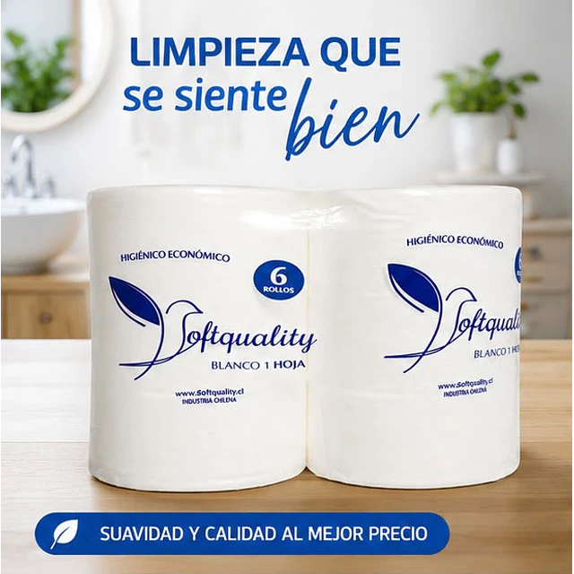Papel Higiénico Confort Nova Industrial 6 Rollos 300 Mts