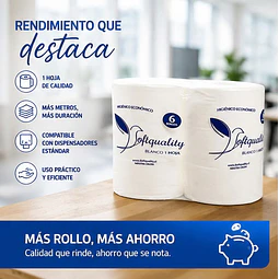 Papel Higiénico Confort Nova Industrial 6 Rollos 300 Mts