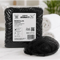 Redecilla Desechable para el Cabello Color Negro – Bolsa de 100 Unidades