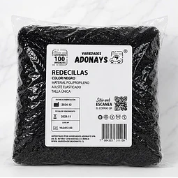 Redecilla Desechable para el Cabello Color Negro – Bolsa de 100 Unidades