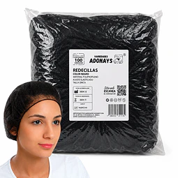 Redecilla Desechable para el Cabello Color Negro – Bolsa de 100 Unidades