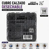 Cubre Calzado Desechable Negro con Banda Antideslizante – Bolsa de 100 Unidades