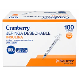 Jeringa Desechable Insulina 29g X 1/4 100 Unidades
