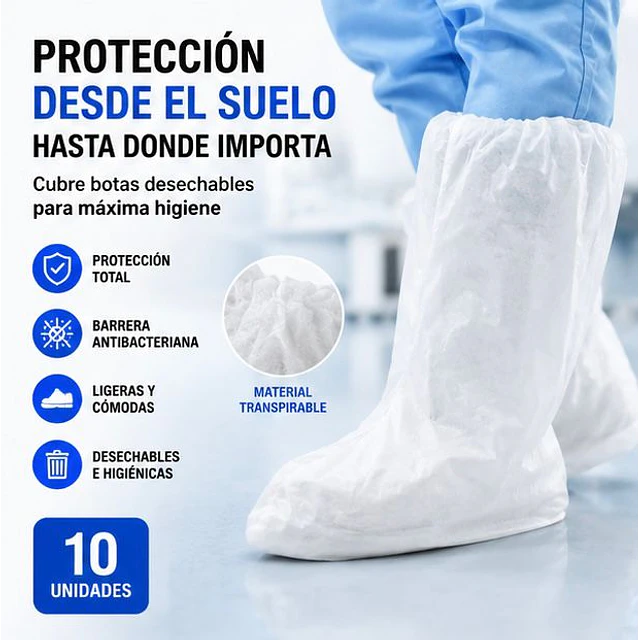 Cubre Botas Desechable 10 Unidades