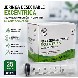 Jeringa 60ml Excéntrica Sin Aguja Desechable - Jumala 
