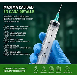 Jeringa 10ml Luer Lock 21G x 1 1/2 Desechable - Jumala 