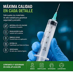 Jeringa 10ml Luer Slip 21G x 1 1/2 Desechable - Jumala 