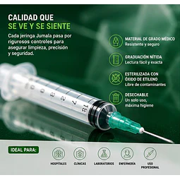 Jeringa 5ml Luer Lock 21G x 1 1/2 Desechable - Jumala 