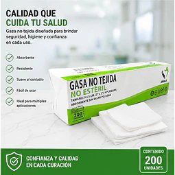 Gasa No Tejida No Esteril 5x5 Jumala 200 Unidades 