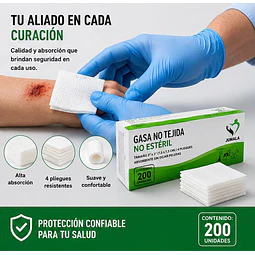 Gasa No Tejida No Esteril 7.5x7.5 Jumala 200 Unidades 