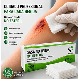 Gasa No Tejida No Esteril 7.5x7.5 Jumala 200 Unidades 