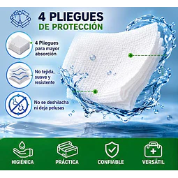 Gasa No Tejida Estéril Jumala 5 x 5 CM 4 Pliegues