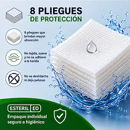 Gasa Algodón Estéril Jumala 7,5x7,5 Caja 50 Unidades 