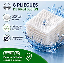 Gasa Algodón Estéril Jumala 5x5 Caja 50 Unidades 