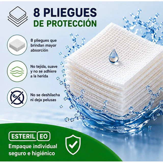 Gasa Algodón Estéril Jumala 5x5 Caja 50 Unidades 