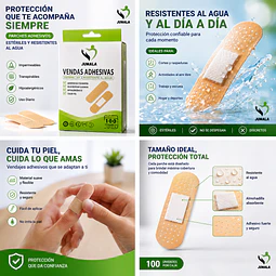 Parche Curita a Prueba de Agua Jumala 100 Unidades