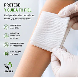 Apósito De Gasa Estéril Jumala 10x20 No Tejida 10 Unidades