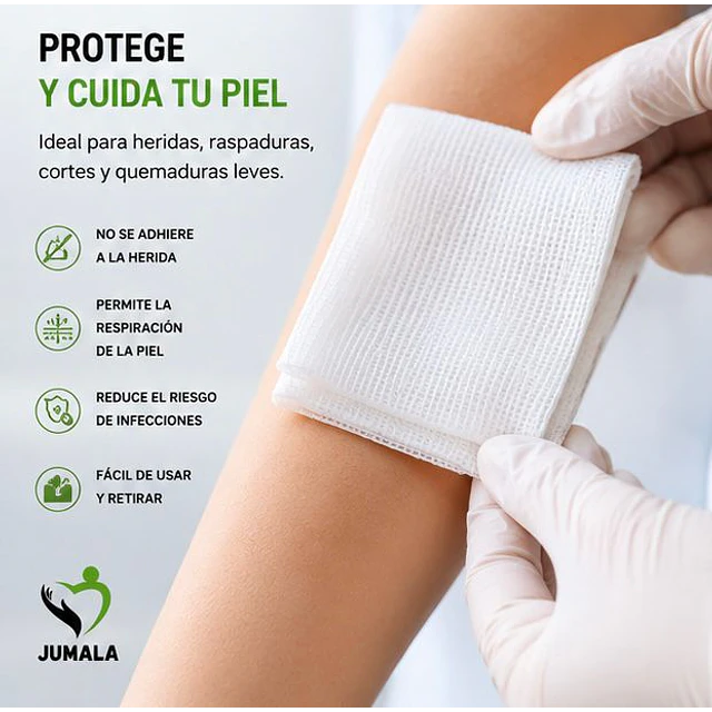 Apósito De Gasa Estéril Jumala 10x20 No Tejida 10 Unidades