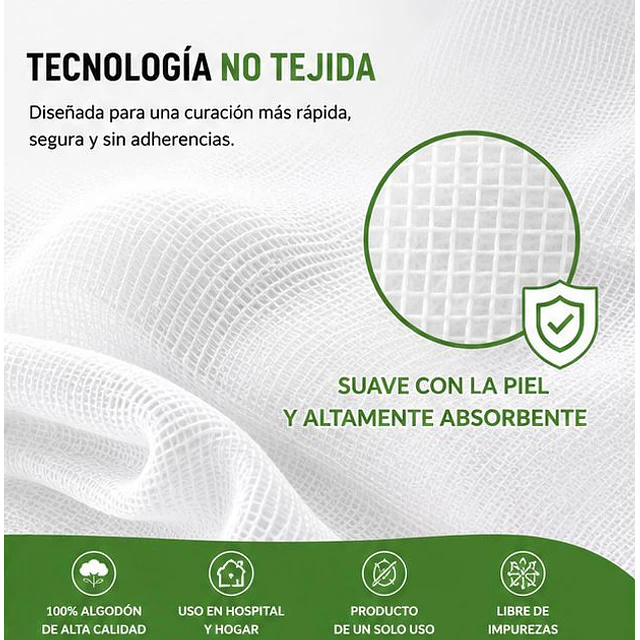 Apósito De Gasa Estéril Jumala 20x25 No Tejida 10 Unidades