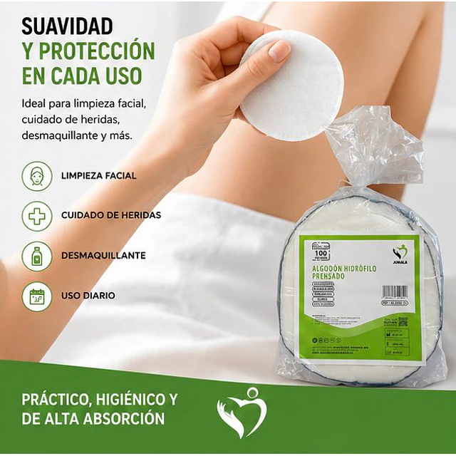 Algodón Hidrófilo Prensado 100grs Jumala