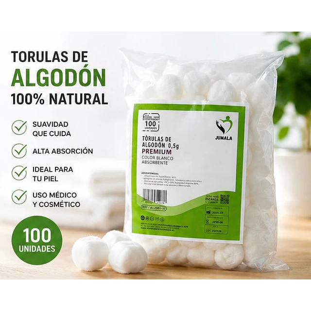 Torulas de Algodón Jumala de 0,5 Gr. 