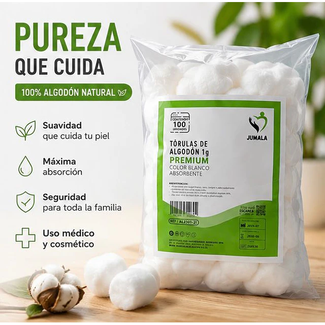 Torulas de Algodón Jumala de 1 Gr. 