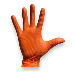 Guantes Nitrilo Texturizado Naranjo Profesional 50 Uni 8,0gr