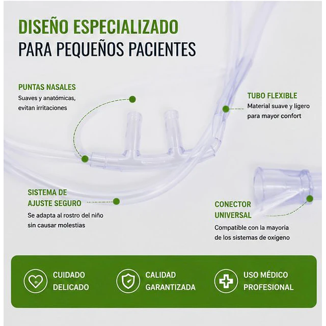 1 Unidad Canula Nasal De Oxigeno Pediatrica Jumala