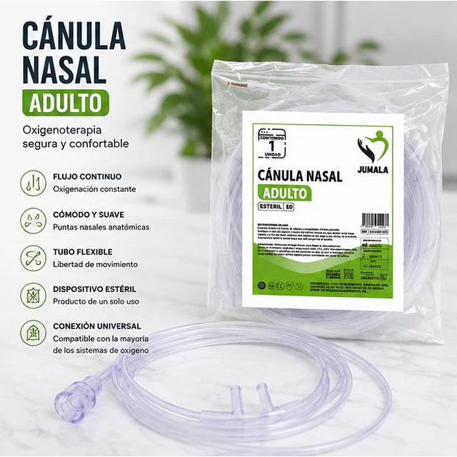 1 Unidad Canula Nasal De Oxigeno Adulto Jumala