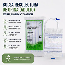 Bolsa Recolector Orina Adulto Jumala 2 Litros 1 Unidad
